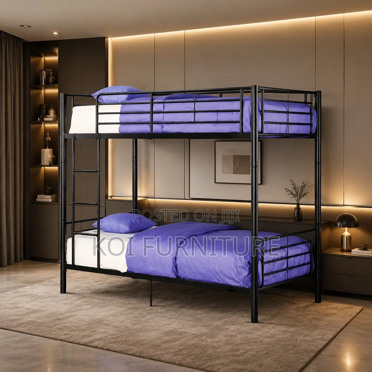 Steel Bunk Bed With Rail