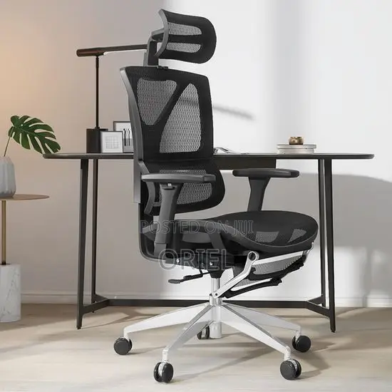 Office Chair : Black Orthopedic Mesh Office Chair
