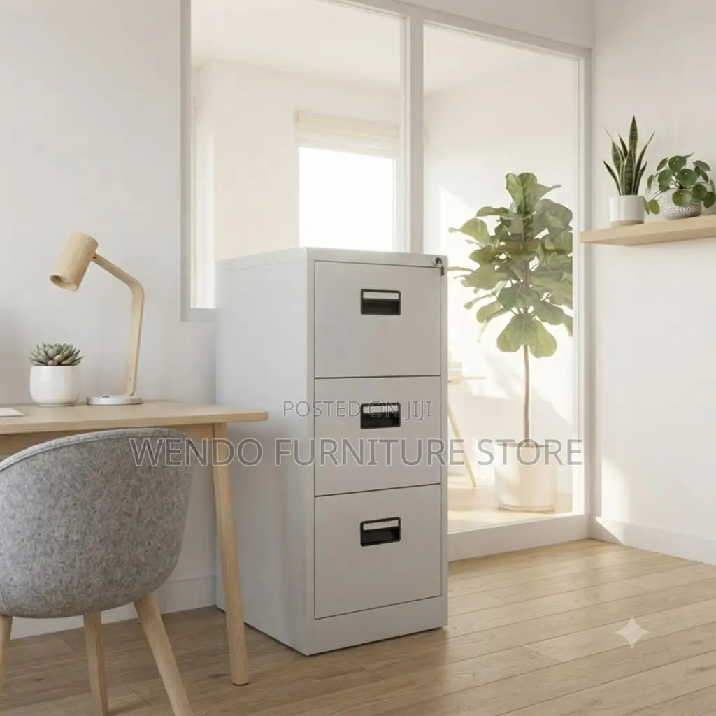 Office Cabinet; Three Lockers Steel Documents Storage Cabinets