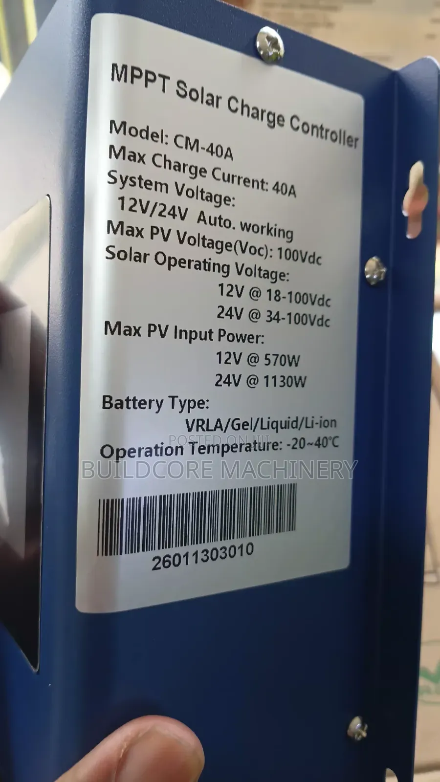 40amps Snadi MPPT Solar Charge Controller