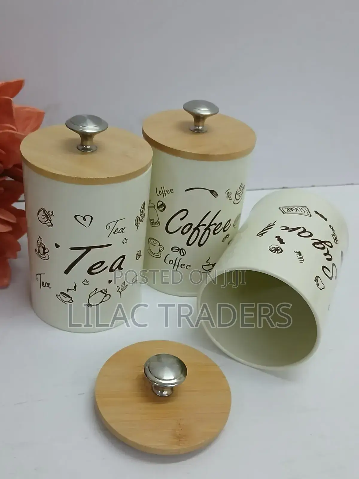* Airtight Sugar, Tea, Coffee Canisters *