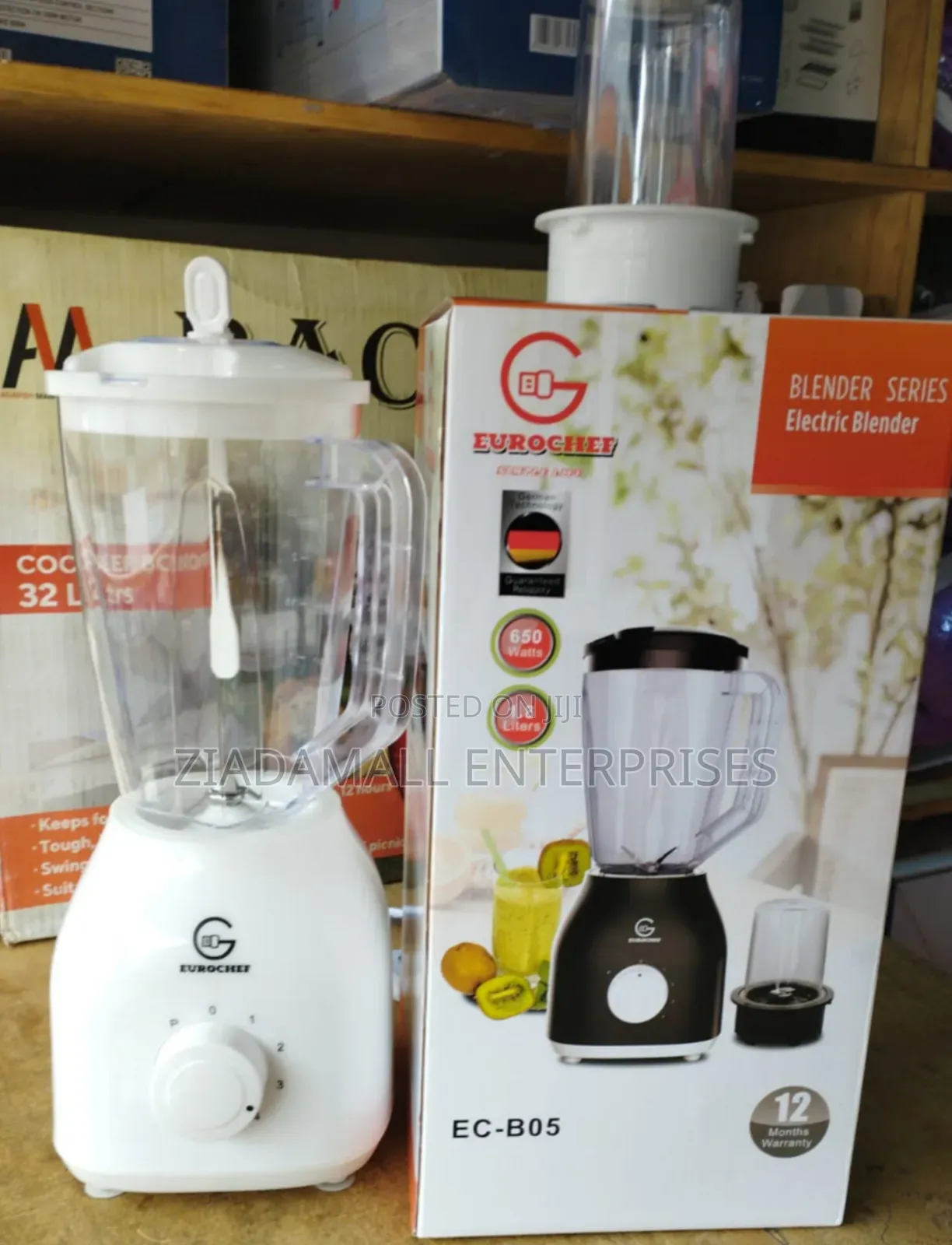 Eurochef 2-in-1 Blender Grinder – 1.8L Unbreakable Jug, 4-Speed