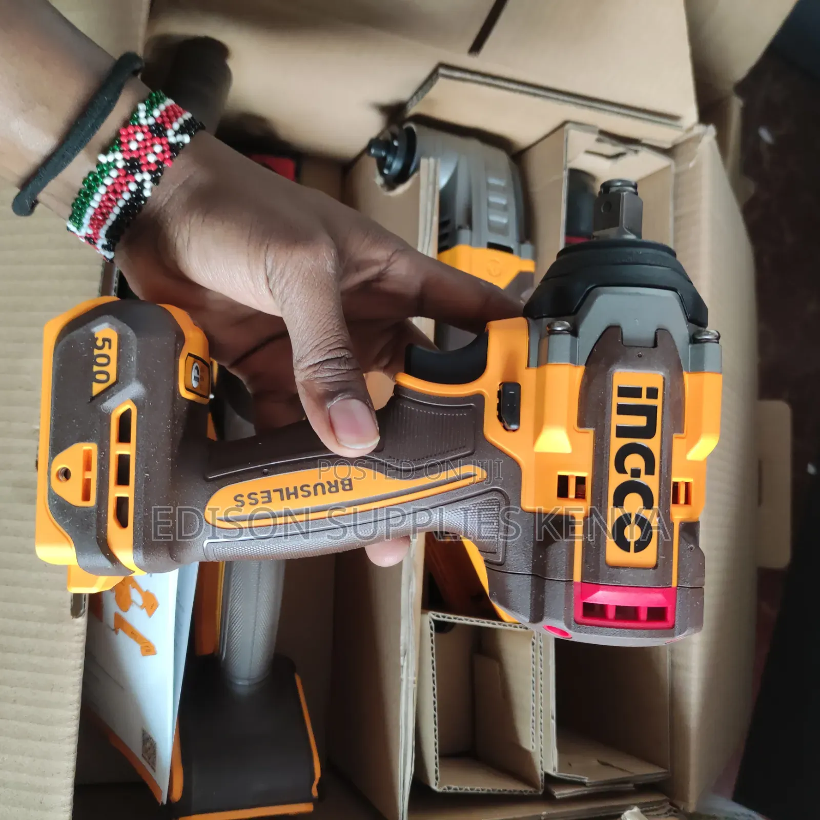 4Pcs INGCO Cordless Combo Drill Impact Wrench Circular Saw Multi-Tools