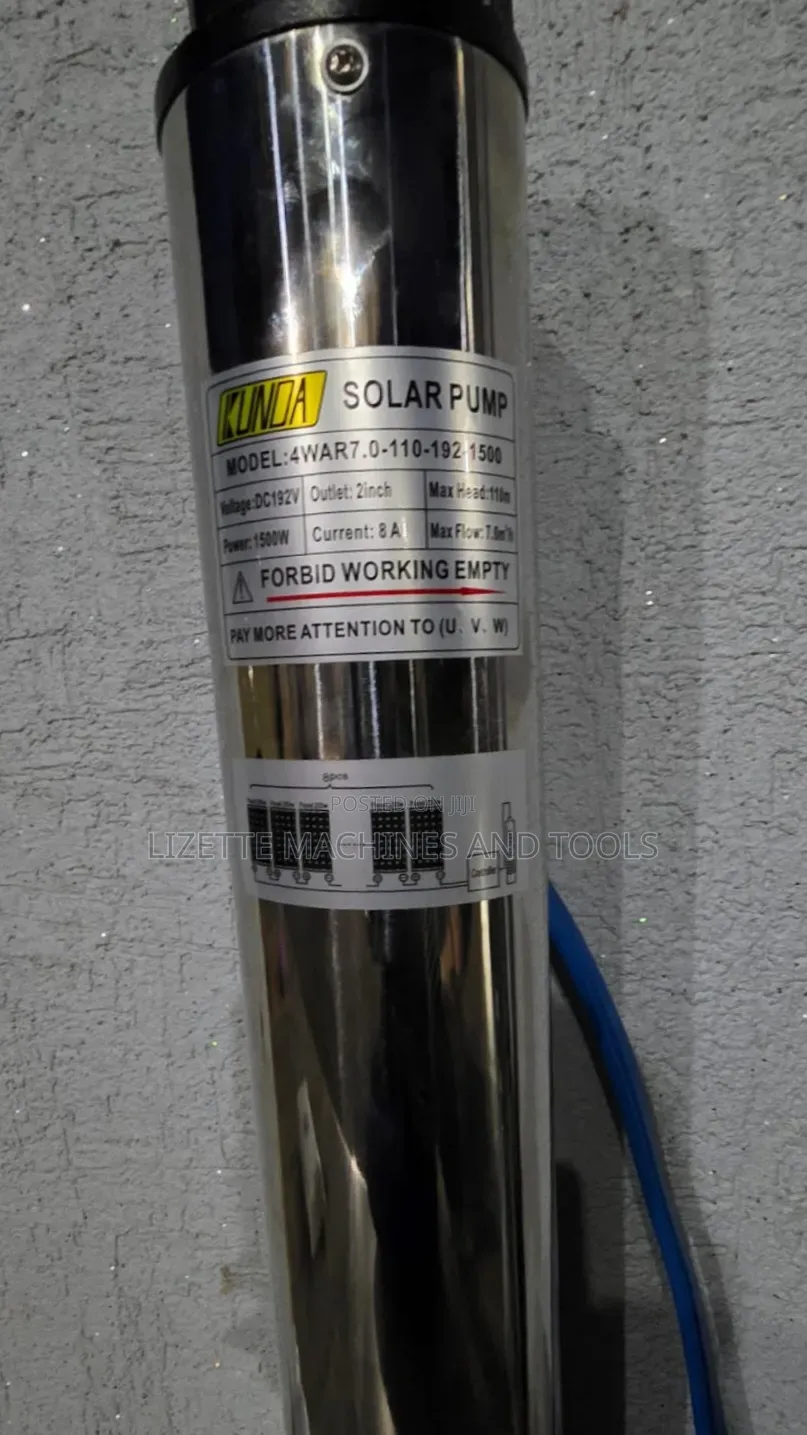 Kunda 110m Head Solar Submersible Pump 1500W With Controller