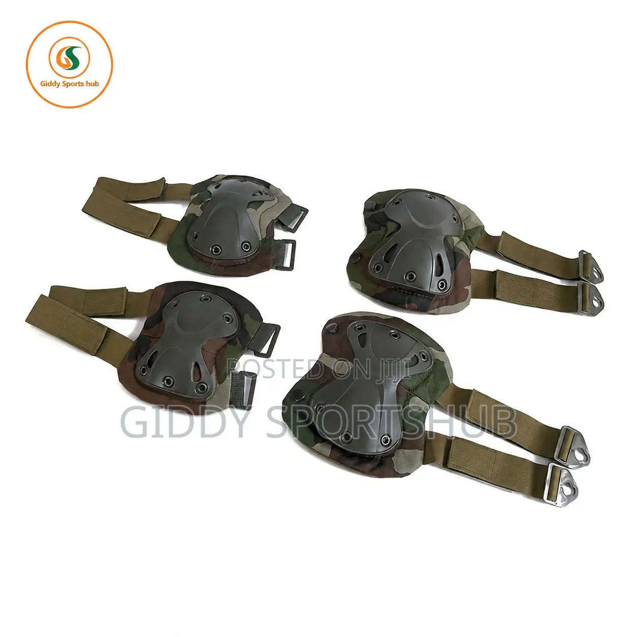 4-Piece Camouflage Protective Knee & Elbow Pad Set