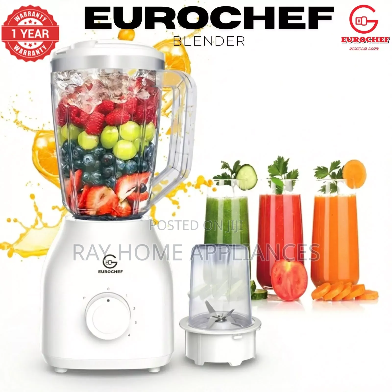 2 in 1 Eurochef Electric Blender
