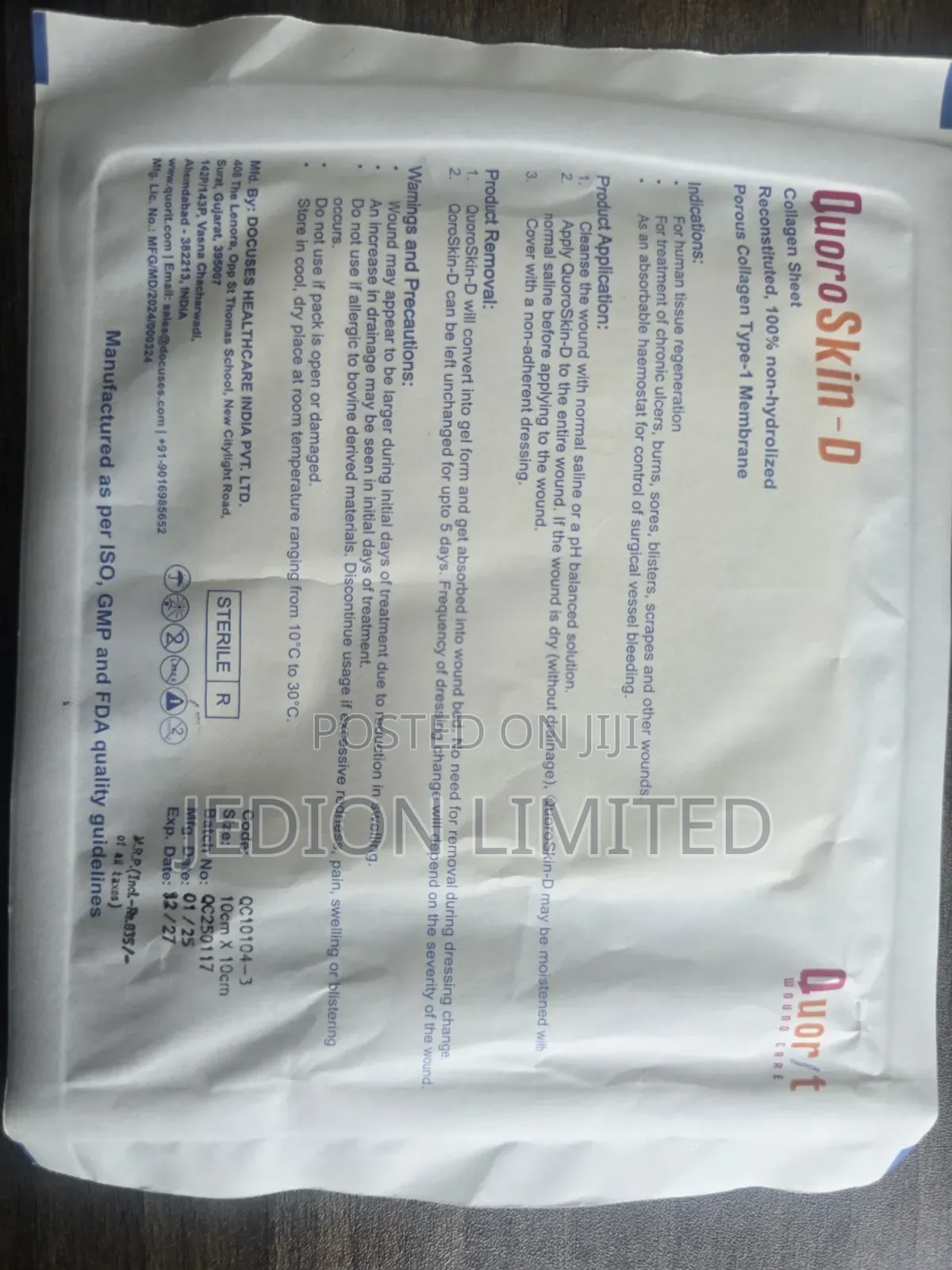 Quoro Skin D Collagen Sheet