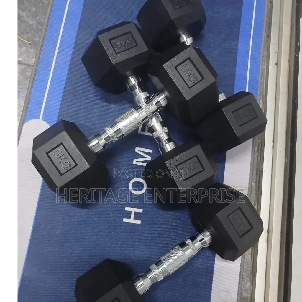 Hexagonal Dumbell 5kg Pair