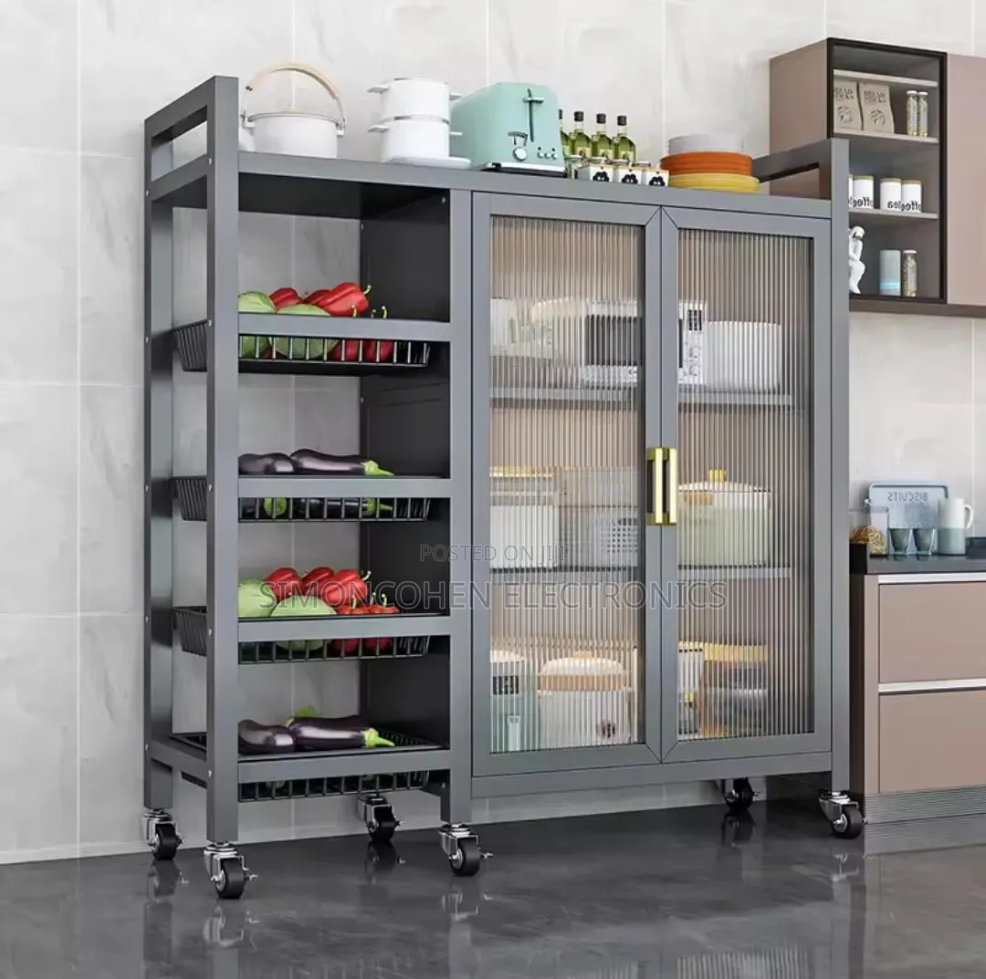 Food Pantry Cabinet for Kitchen With 3 Adjustable Shelves