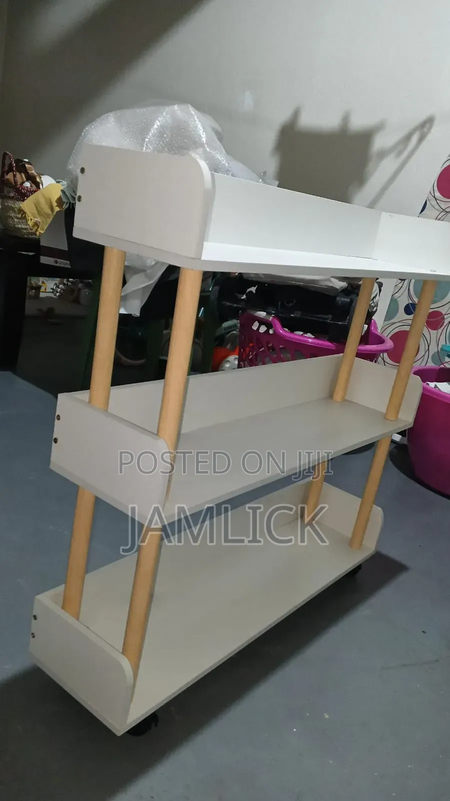 5 Tier Open Wooden Bookcase - Id