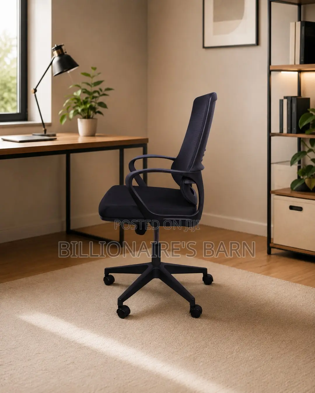 Durable Black Chair Fast Ergonomic | Perfect for Home Office