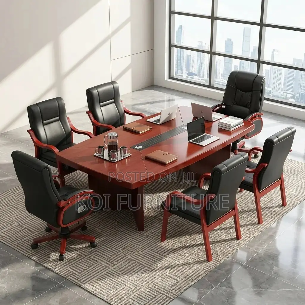 Boardroom Table; 2.4 Meters Suite High End Mahogany Boardroom Table