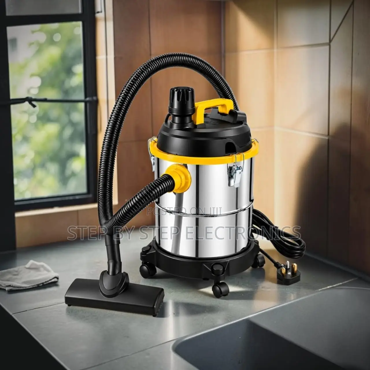Large Capacity Wet Dry Vacuum Cleaner With Stainless Steel Tank