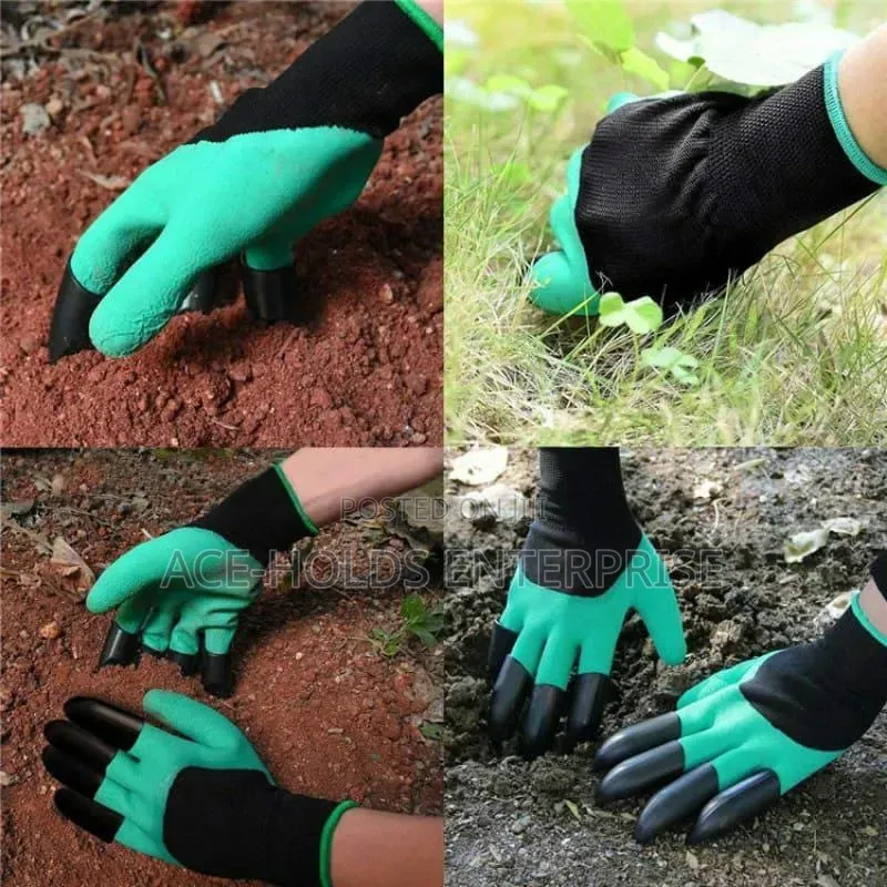 Water Proof Designed Garden Planting Digging Glove Abs Plastic Claws