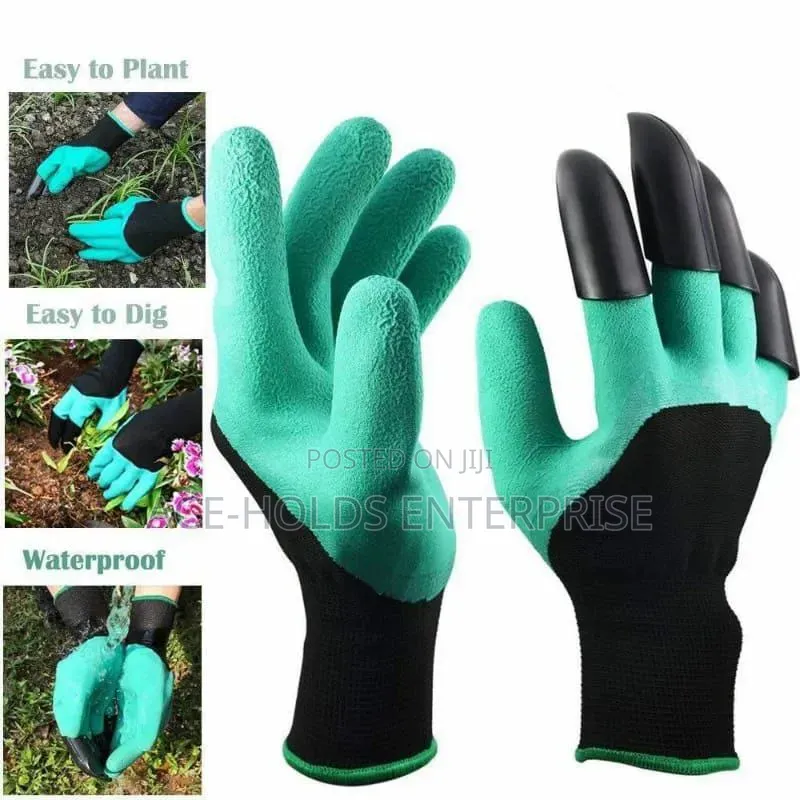 Water Proof Designed Garden Planting Digging Glove Abs Plastic Claws