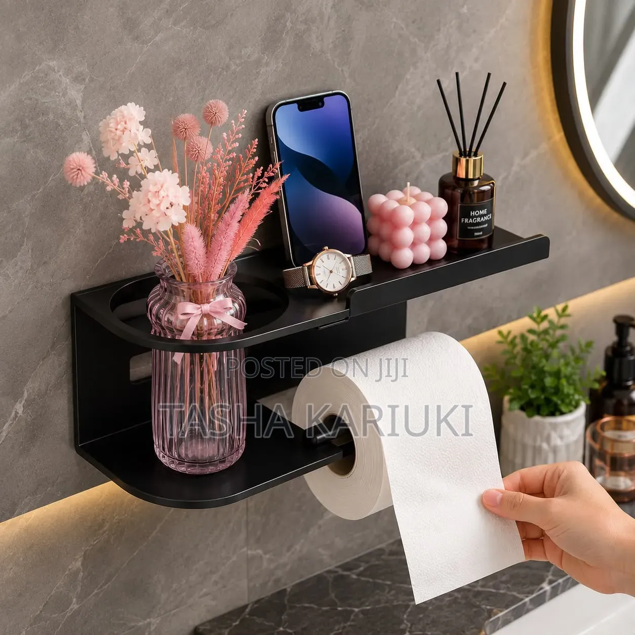 Heavy Duty Toilet Paper Holder/ Phone Holder