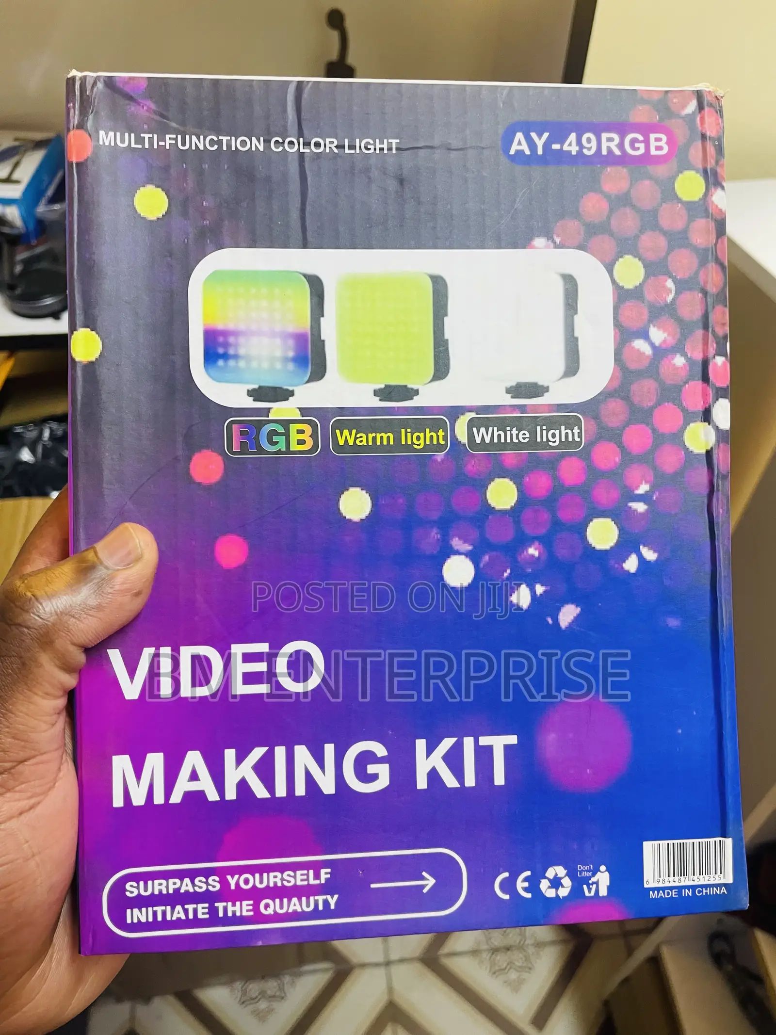 Rechargeable AY-49 RGB Video Making Kit