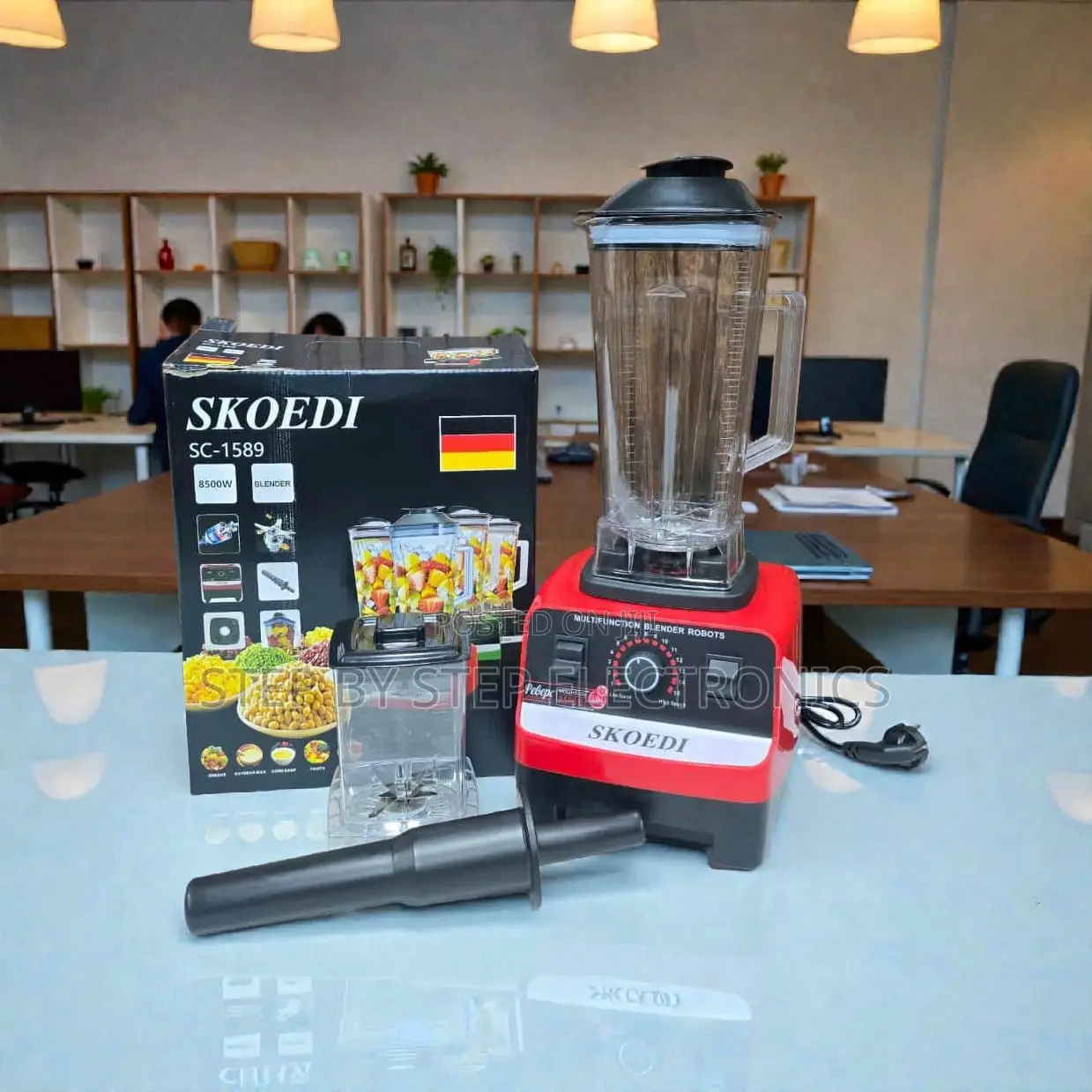 High-Speed Silver Crest 2-in-1 Double Cup Blender and Grinder