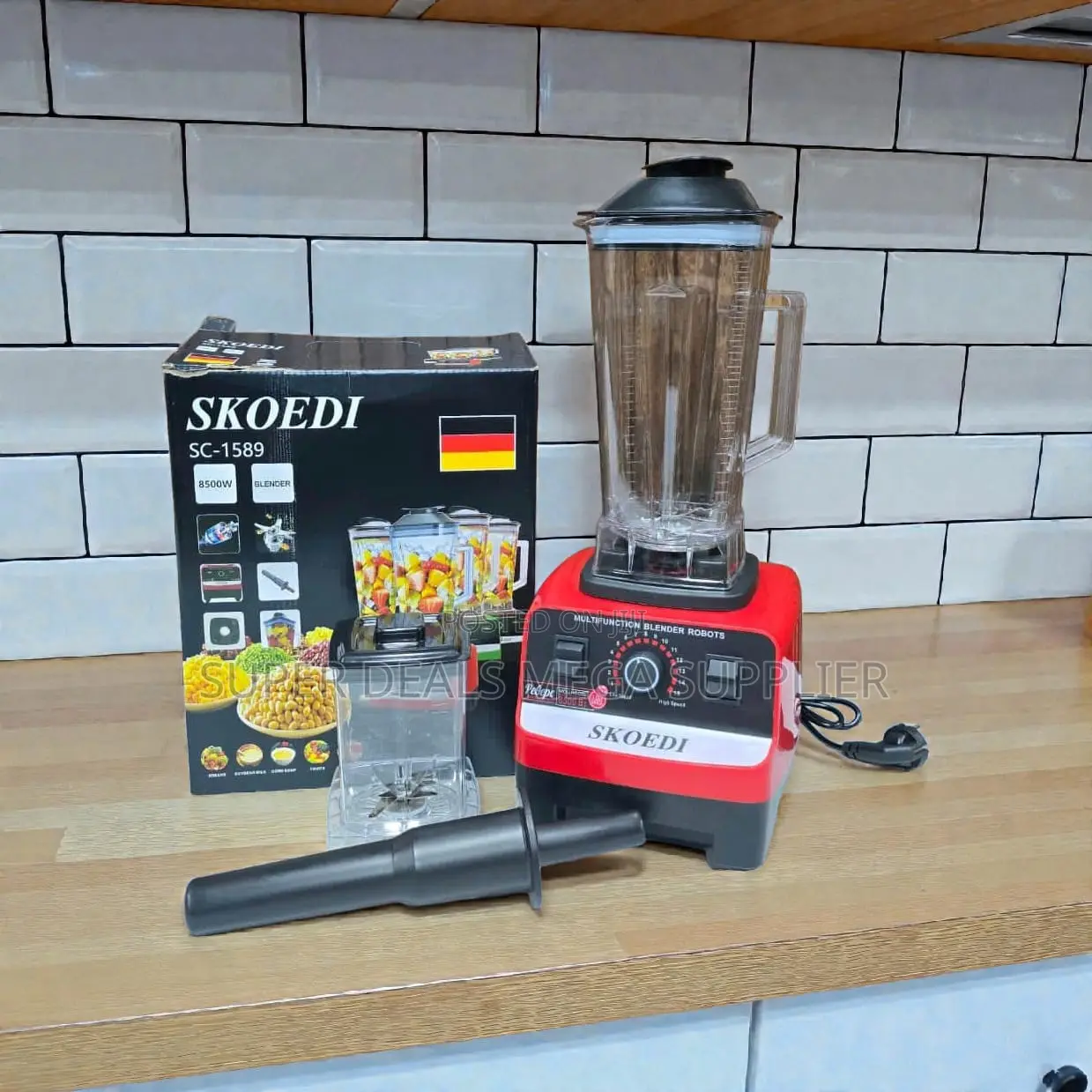 Stainless Steel Cutting Blades 2-in-1 Double Cup Blender and Grinder