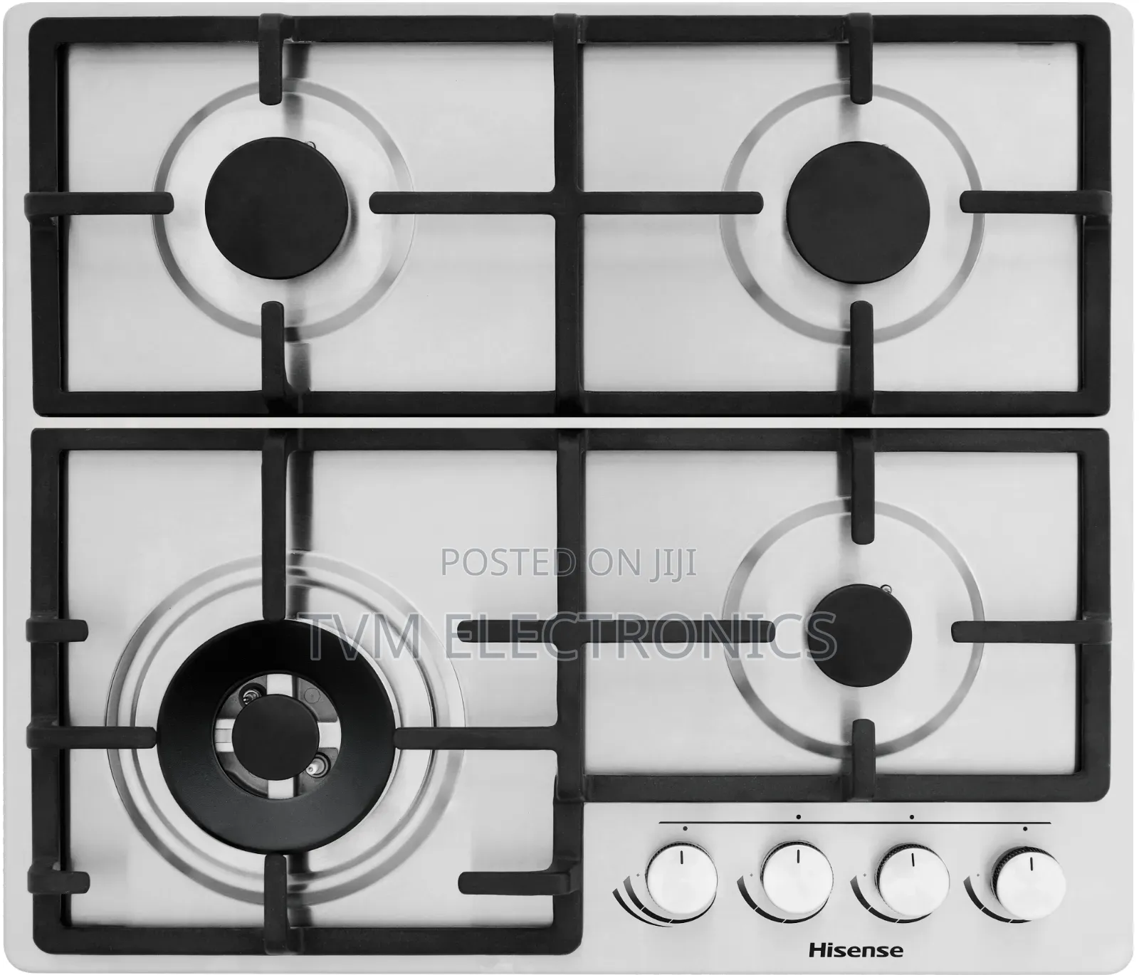Hisense HHU60GAGR Built in Hob 4 Gas, 60CM - Stainless Steel