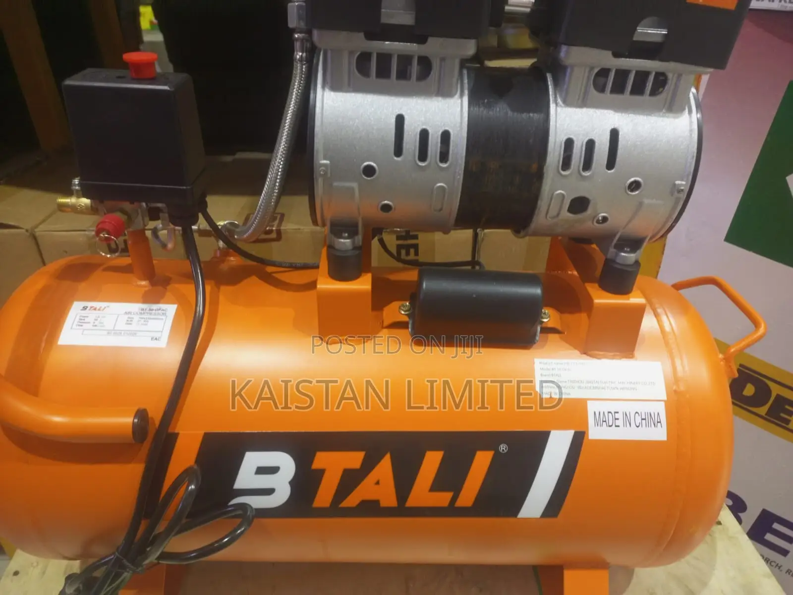 BTALI 50L Silent Air Compressor Oil-Less Air Pump for Pneumatic Tools