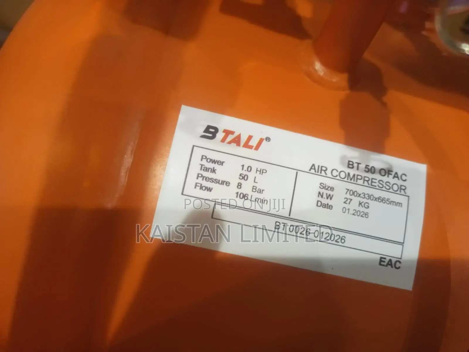 BTALI 50L Heavy-Duty Silent Air Compressor – Oil-Less