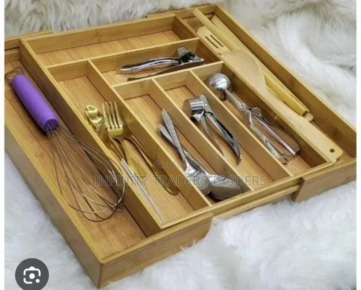 Multifunctional Bamboo Drawer Organizer