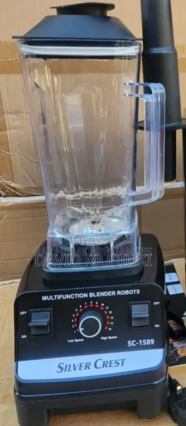 8500 Watts Silver Crest Commercial 2in1 Blender With Jug Grinder Jug