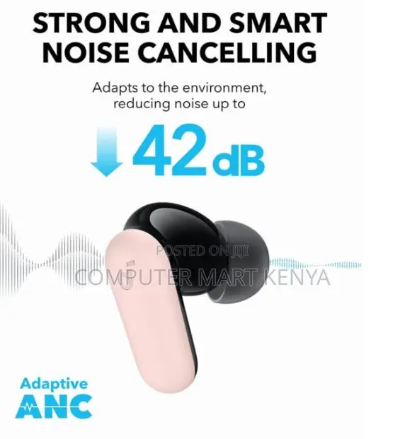 Soundcore R50i NC True Wireless Noise Cancelling Earbuds–Pink