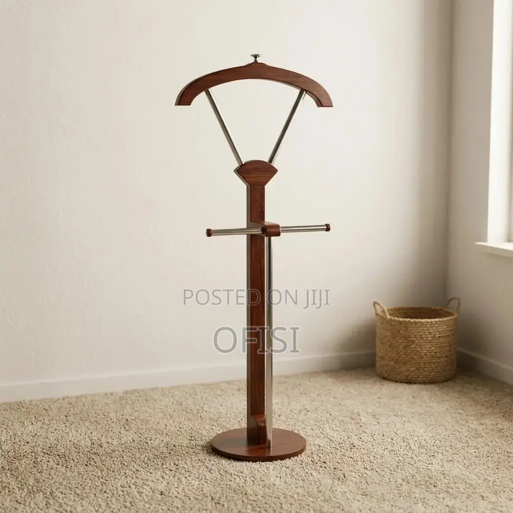 Coat Hanger; Mahogany Executive Office Coat Hanger