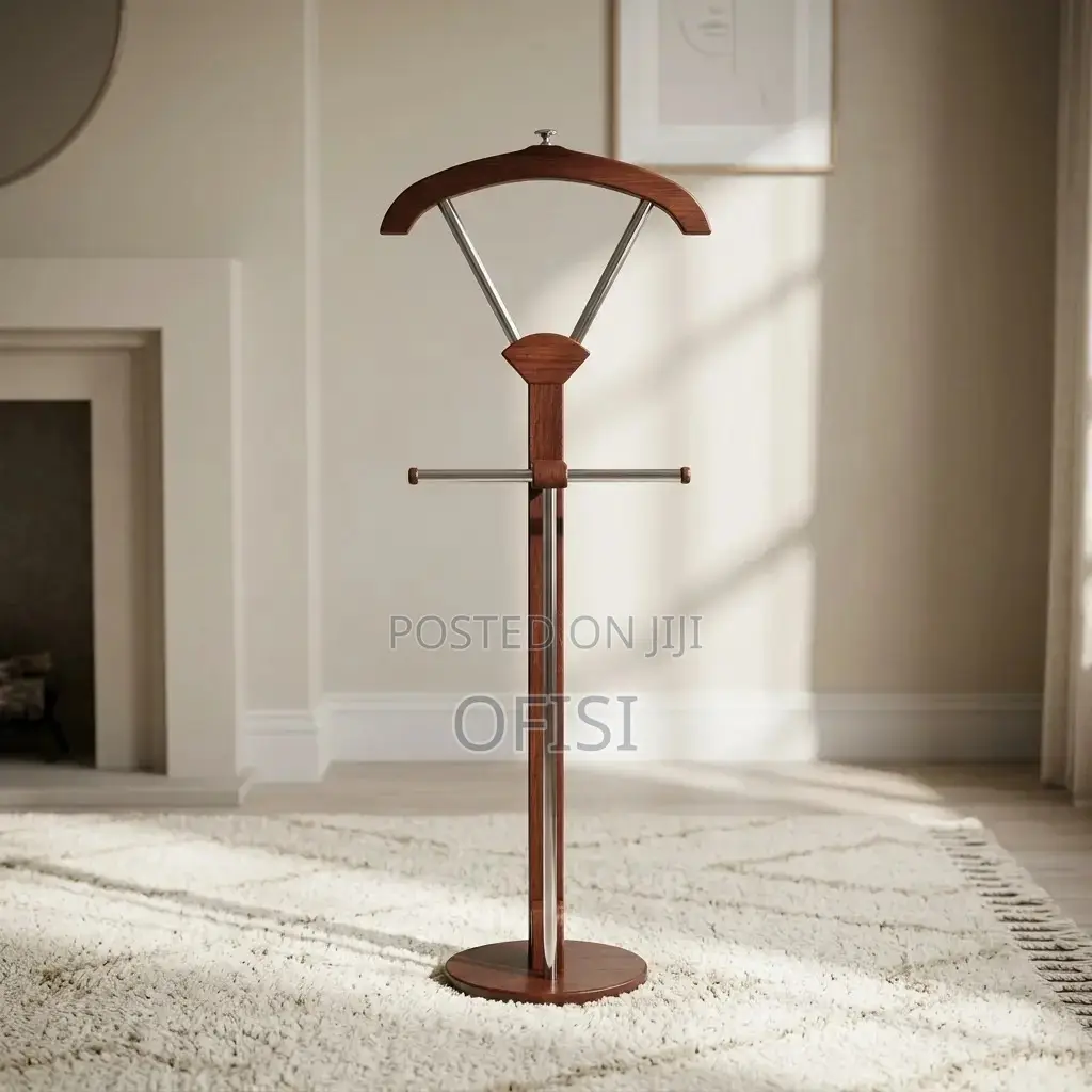 Coat Hanger; Mahogany Executive Office Coat Hanger