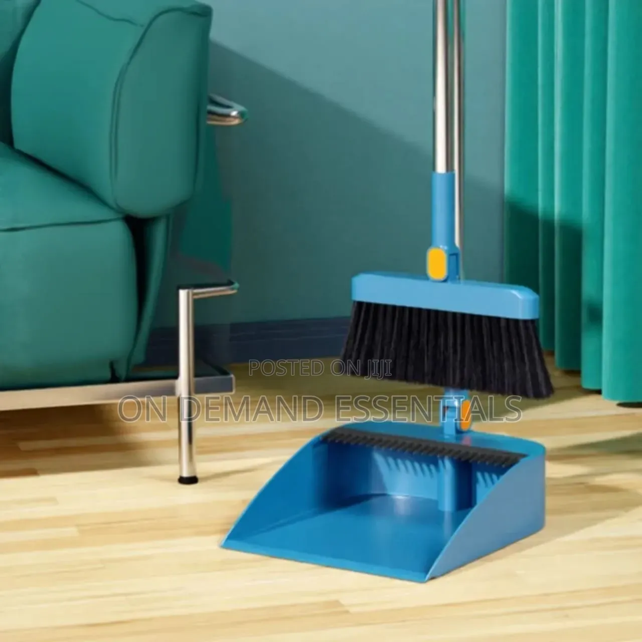2 in 1 Foldable Rotating Broom Dustpan Set