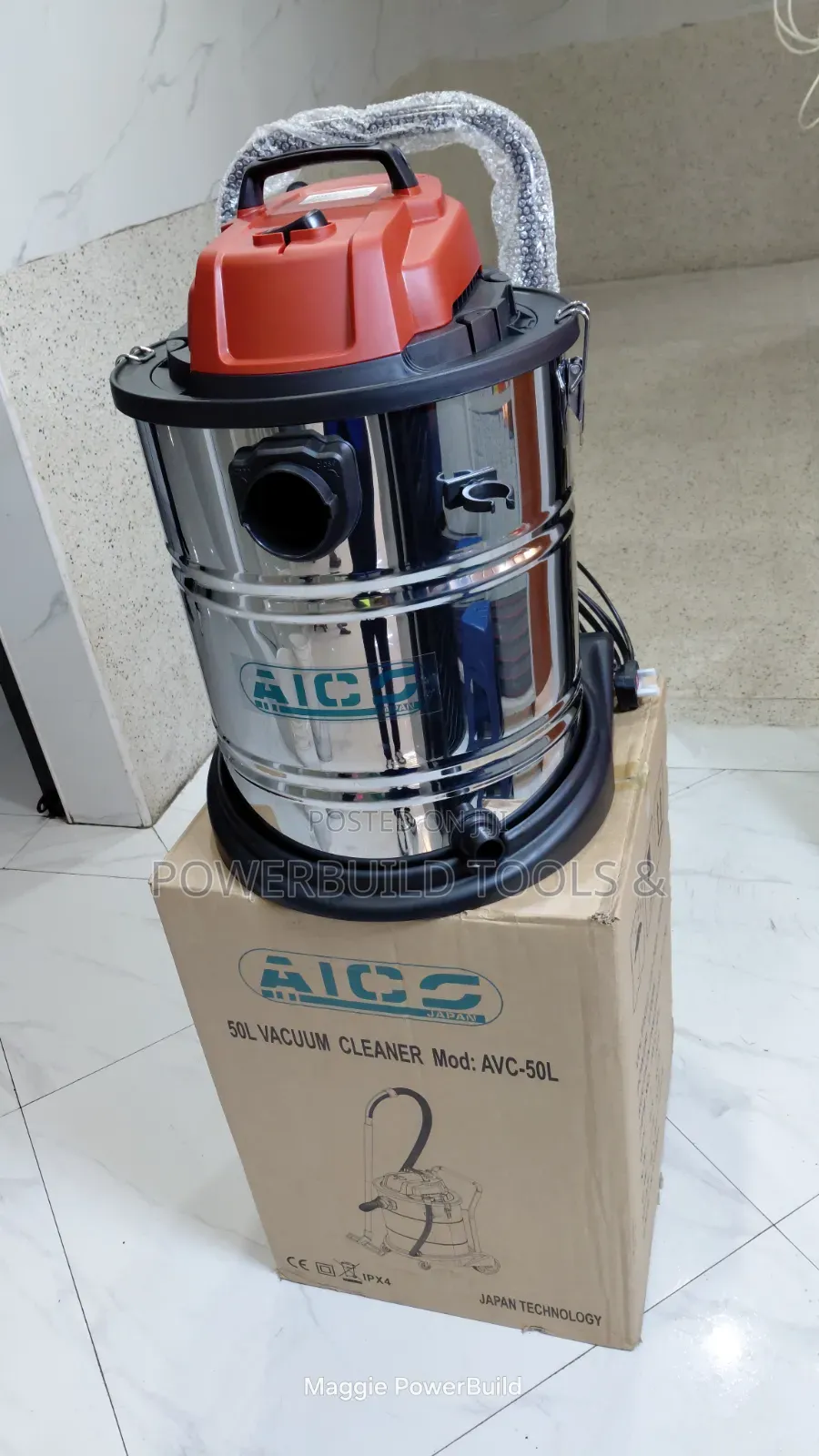 Aico Japan 50L Wet and Dry Vacuum Cleaner, Model AVC-50L 1200W