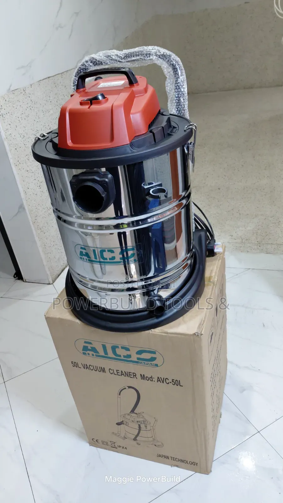 Aico Japan 50L Wet and Dry Vacuum Cleaner, Model AVC-50L 1200W