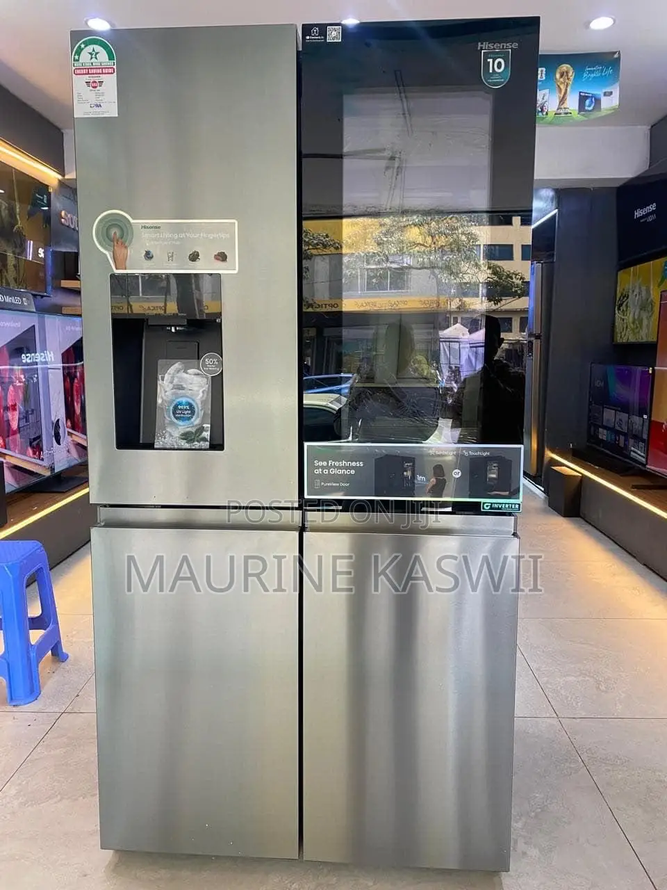HISENSE REF600DR 615L 4DOOR With Dispenser and Connect Life App