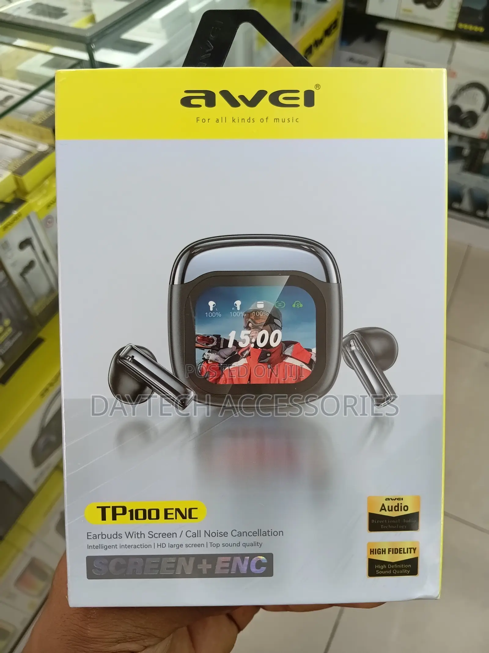 Awei T100 Anc Wireless Bluetooth V5.4 Earphones.