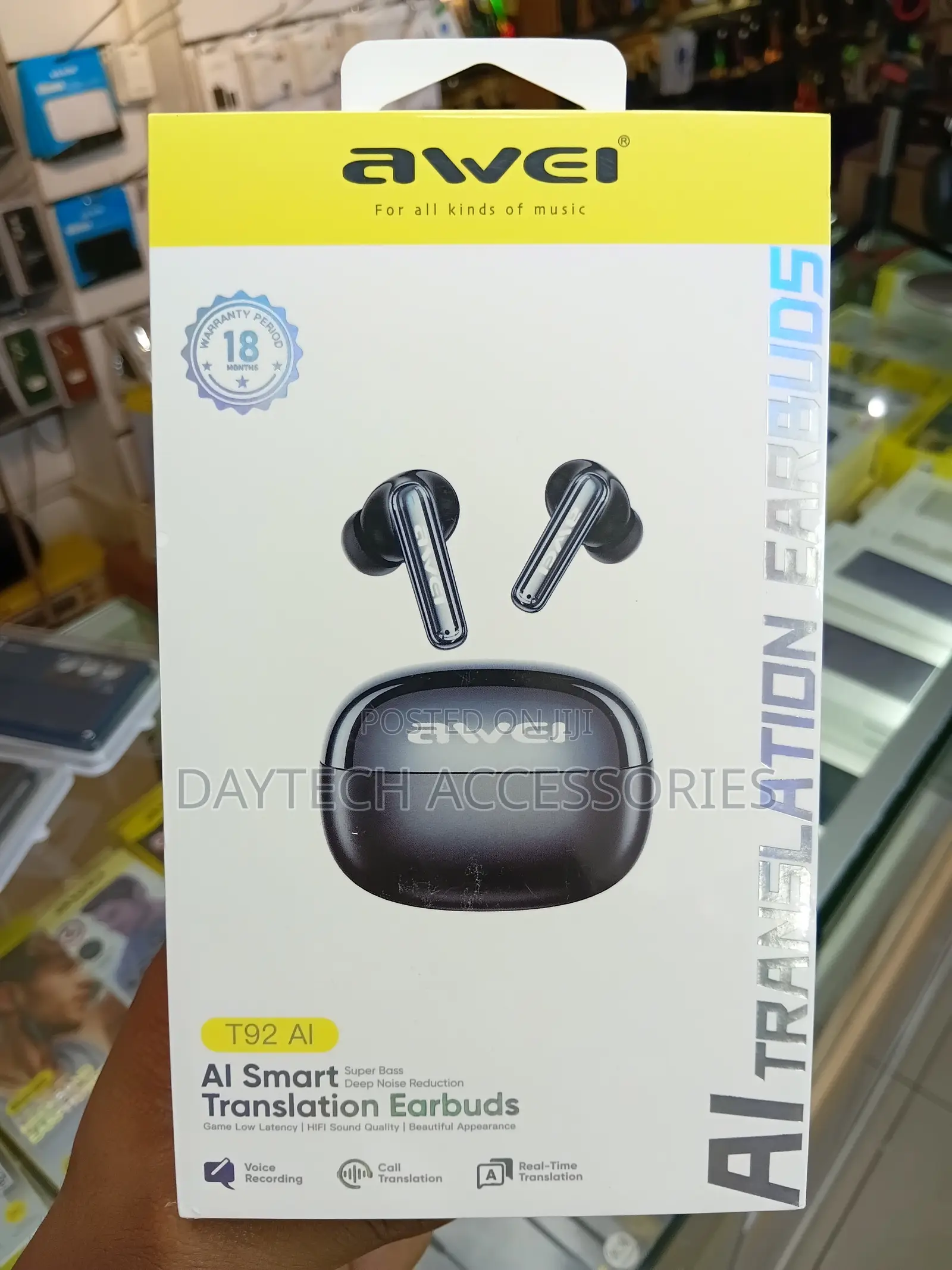 Awei T92 Anc Enc Wireless Bluetooth Earbuds.