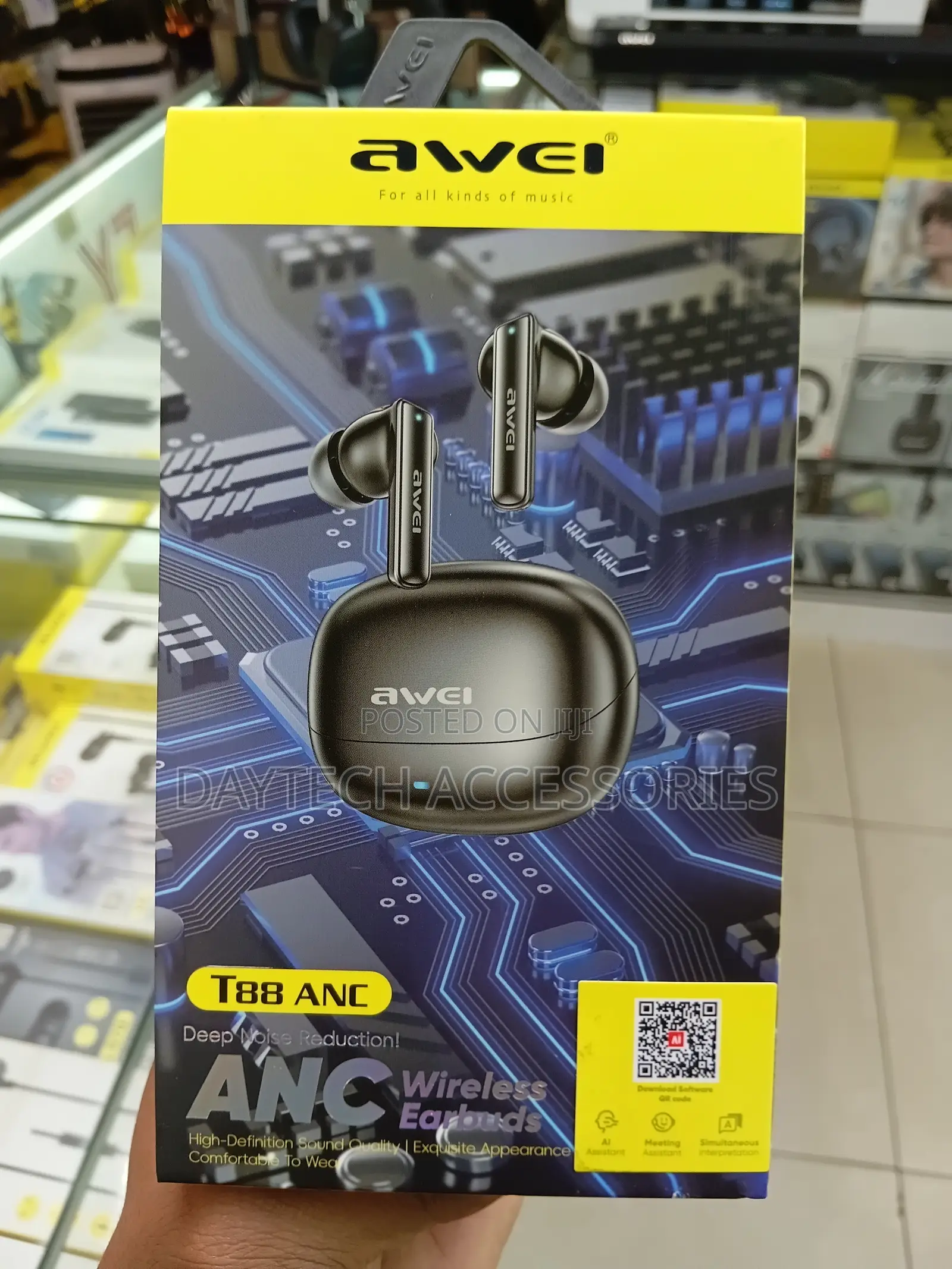 Awei T88 ANC Bluetooth 6 Mic Earbuds.