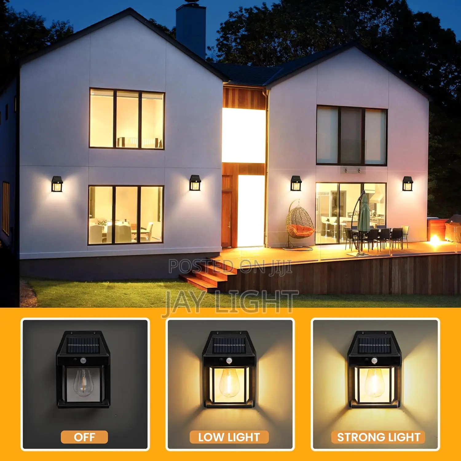 Outdoor Solar Wall Light With Motion Sensor