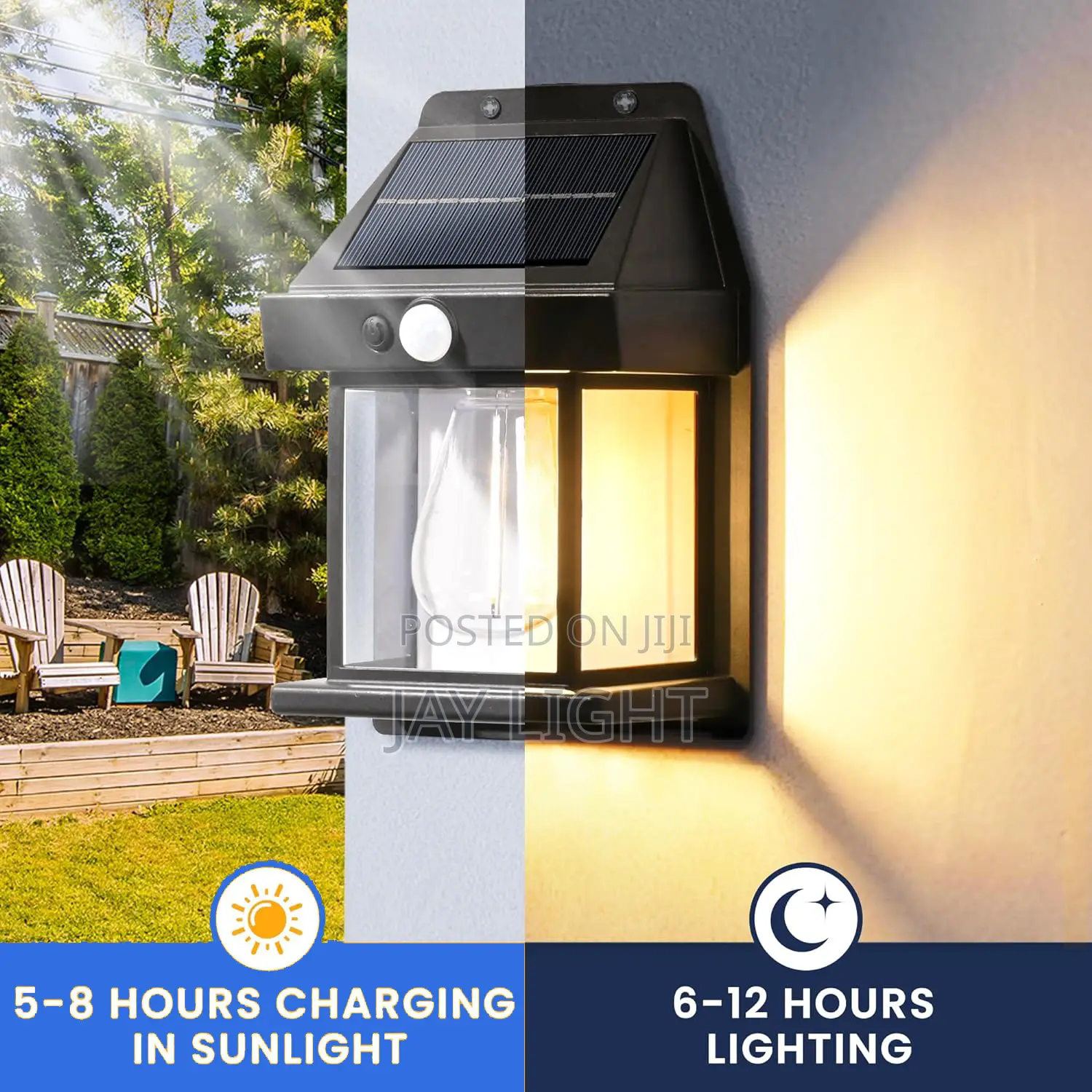 Motion Sensor LED Security Garden Solar Lamp