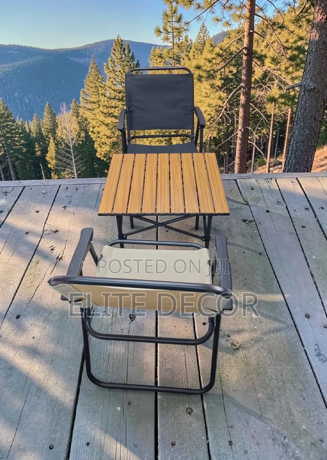 Portable Foldable Camping Table Chair Set – Roll-Up Table for Outdoo
