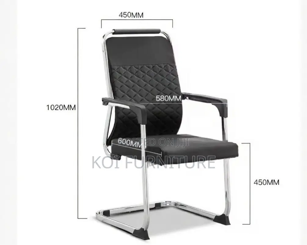 Office Chairs; Black High Backrest Executive Modern Office Visits Seat
