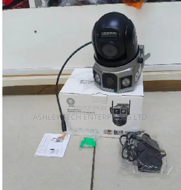Dual Lens PTZ Security Camera – AC Powered Outdoor CCTV