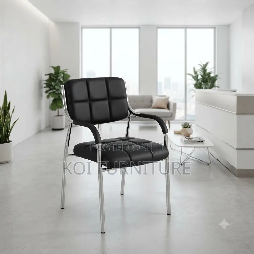 Office Chairs; Visitors Leather Armed Catalina Chair