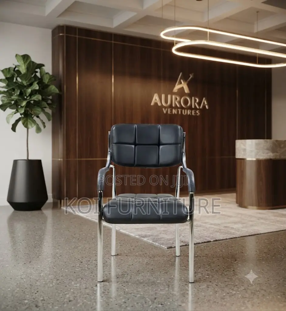 Office Chairs; Visitors Leather Armed Catalina Chair