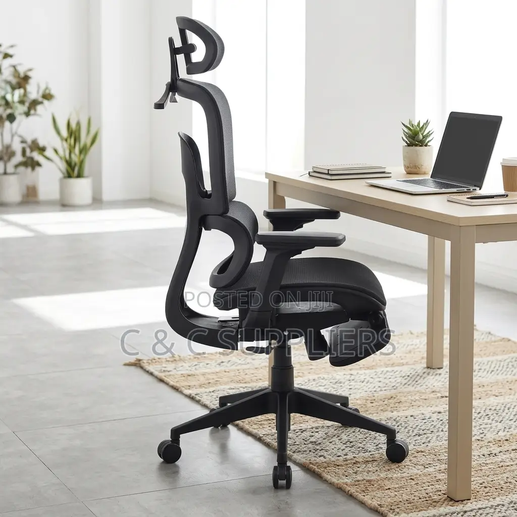 High Back Mesh Orthopedic Seat With Footrest