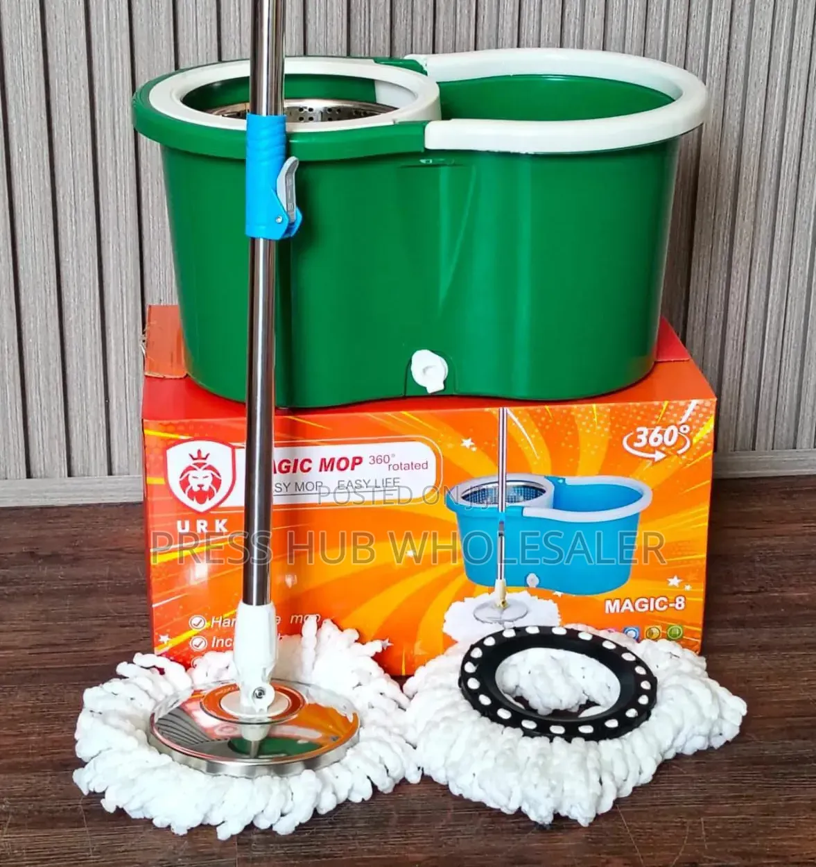 URK Magic Mop 360° Rotated Easy Spin Mop Bucket System