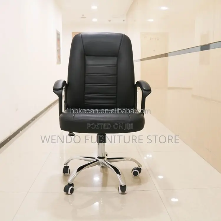 Office Chairs; Mid Back Leather Office Cushioned Chairs