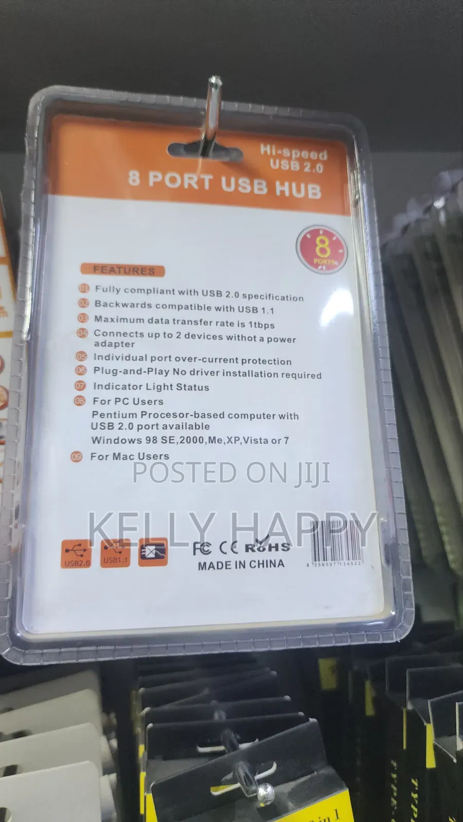 8port USB Hub 2.0 Support 1tb Available
