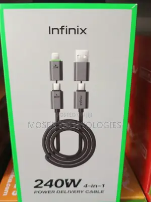 Infinix 240W 4-in-1 Power Delivery Fast Charging Cable
